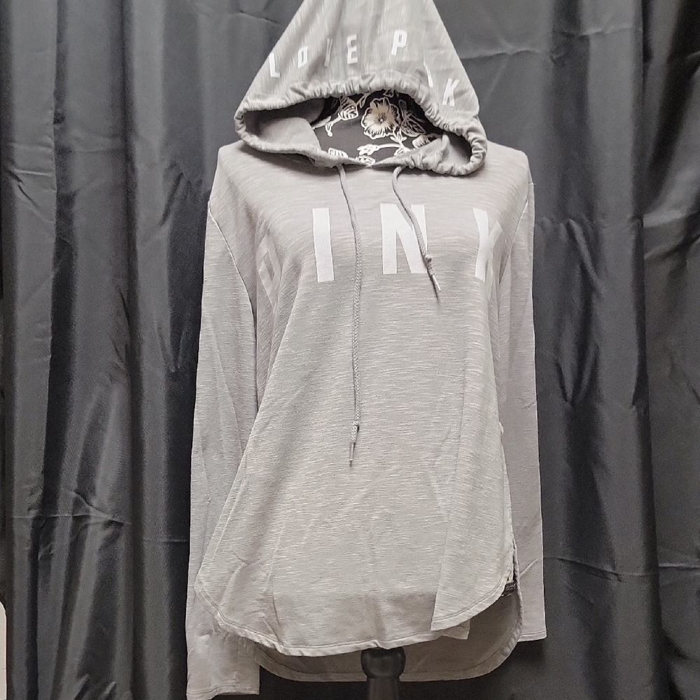 Victoria Secret Gray Hoodie with White Logo